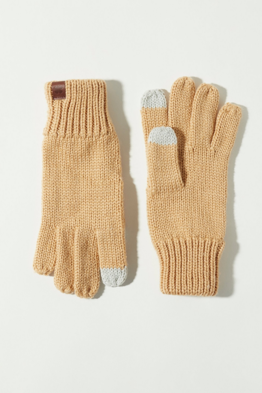 ribbed wool knit texting glove